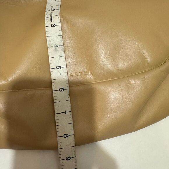 La Marthe nude color Leather Shoulder Bag - Picture 11 of 14